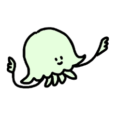 Jellyfish drifting cheerfully