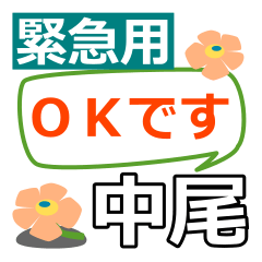 Emergency use[nakao,nagao]name Sticker