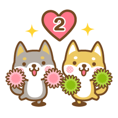 Shiba Dogs Simple Sticker 2