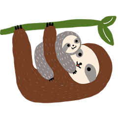 Sloth 2 (english positive thinking)