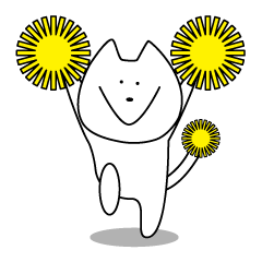 Your ally! Cheer up! Everyday white cat