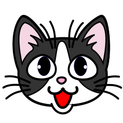 bicolor cat stickers