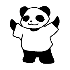 T-shirt Panda sticker