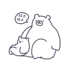polar bear family sticker