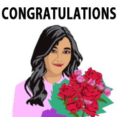 Flower Bouquet And Congratulations Cards