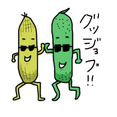 Corn and cucumber