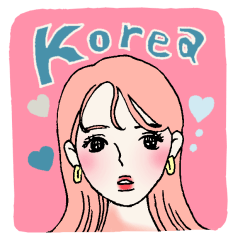 아름다운 한국인 여성 스티커