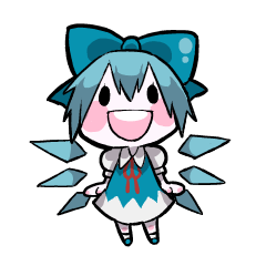 Cirno is flying from Touhou Project!