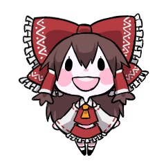 Reimu is flying from Touhou Project!