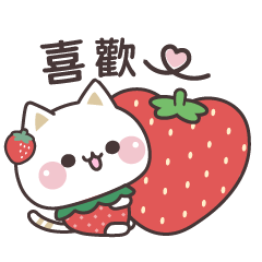 善解人意的貓貓♪莓好時光