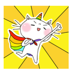 彩虹獨角貓！