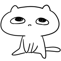 a negative white cat