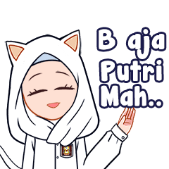 Sticker Putri: Hijab Catgirl