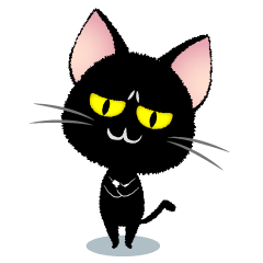 Tiny Black Cat Sticker 2