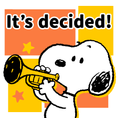 Snoopy 迅速敲定行程♪