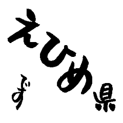 Japanese calligraphy Ehime towns name2