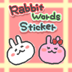 Rabbit Words Sticker