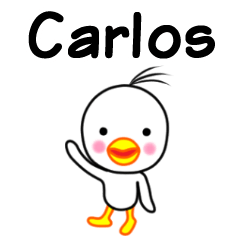 Carlos name sticker(Bird boy)