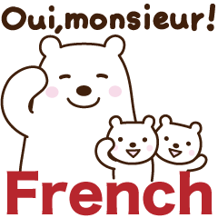 Friendly polar bear's sticker 2 (French)
