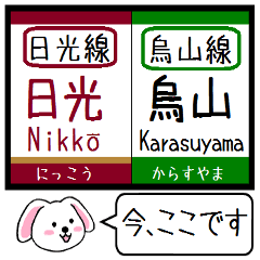 Inform station name of Nikko,Karasuyama