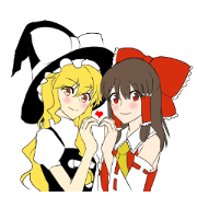 Touhou Project Sticker reimu marisa