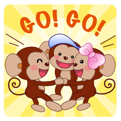Smiling little monkey-Come on!