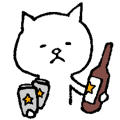 Hard drinker cat BEER