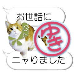 ゆきちゃんのハンコ入りしゃべるネコちゃん Line スタンプ Line Store