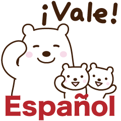 Friendly polar bear's sticker (Spanish)
