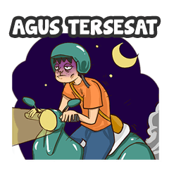 Agus College Student's Life Name Sticker