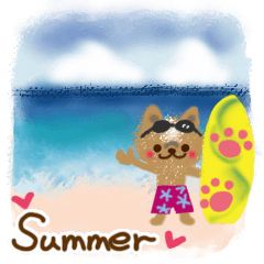 cute and cool sticker in summer