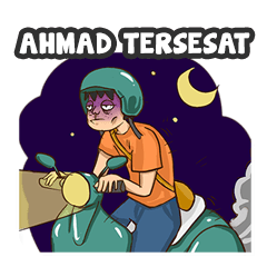 Ahmad the College Student Name Sticker