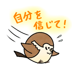Round sparrow sticker
