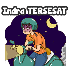 Indra the College Student Name Sticker