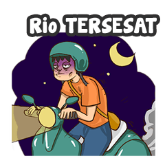Rio si Mahasiswa Stiker Nama
