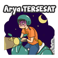 Arya si Mahasiswa Stiker Nama