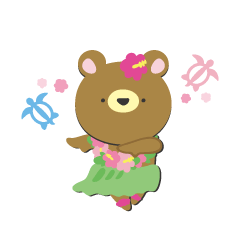 Hula bear Sticker