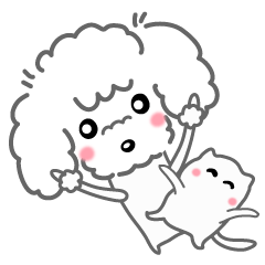 It's summer poodle and good friend kitty