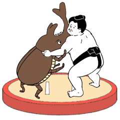 the Sumo Wrestler in summer