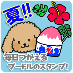 Let's use it in summer! Poodle's sticker
