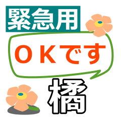 Emergency use[tachibana]name Sticker