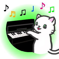A cat who likes music