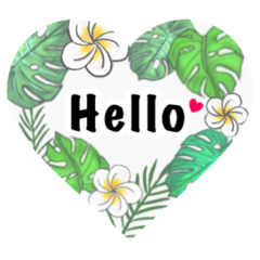 Happy Hawaiian Monstera Line Stickers Line Store