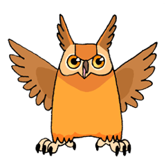 Cute horned owl 3