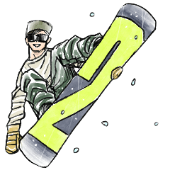 Snowboarder' sticker 2