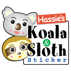 hassie's koala & sloth sticker