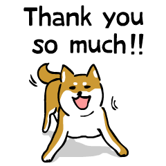 Shiba Inu Cute Dog Sticker Polite words