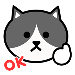 かわいいグレー白猫の顔 Line スタンプ Line Store かわいいグレー白猫の顔 Line スタンプ Line Store