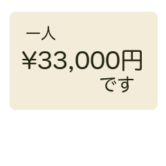 How much is one person?(Japanese yen)3