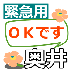 Emergency use[okui]name Sticker